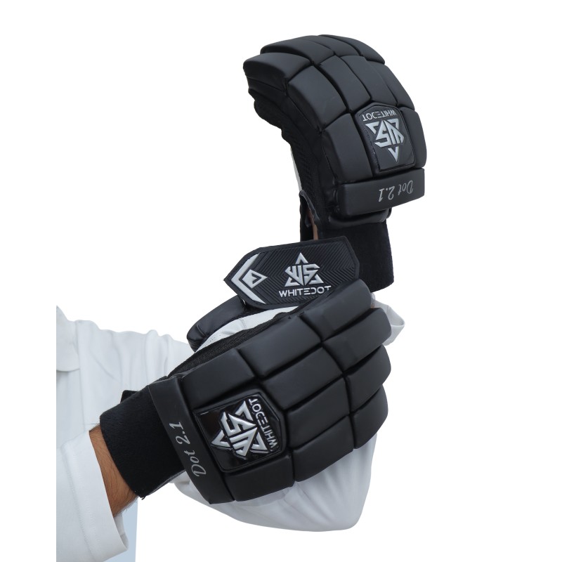 Whitedot Aegis Black Cricket Batting Gloves