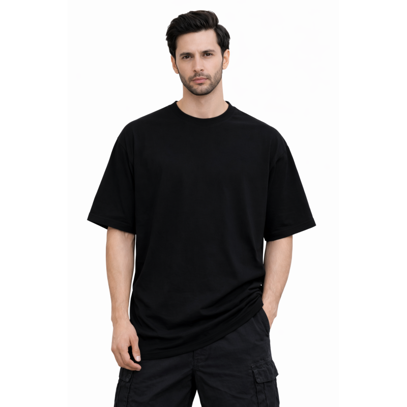 Black Drop Shoulder T-shirt
