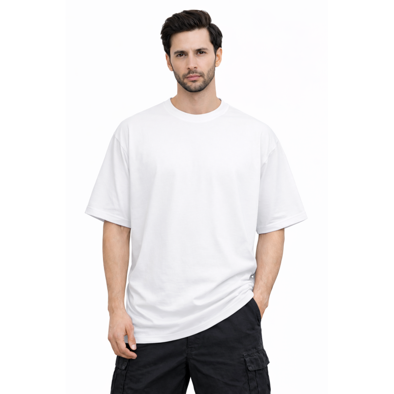 White Drop Shoulder T-shirt