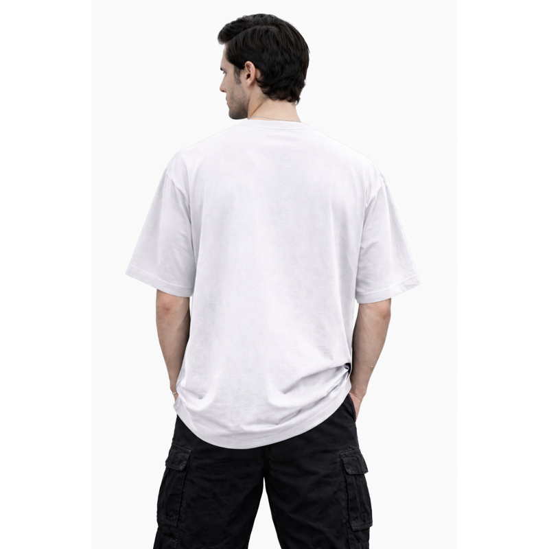 White Drop Shoulder T-shirt