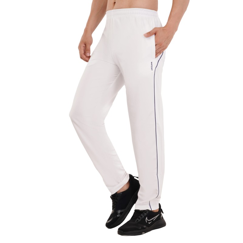 Whitedot Omega Quick Dry White Trouser Pants - White