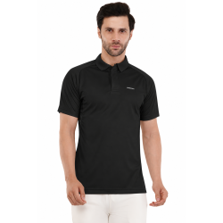 Whitedot Hexa Quick Dry Cricket Polo T-Shirt - Black