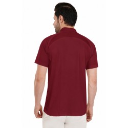 Whitedot Hexa Quick Dry Cricket Polo T-Shirt - Maroon