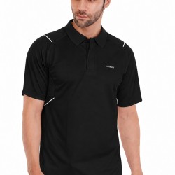 Whitedot Omega Quick Dry Half Sleeves Polo T-Shirt - Black