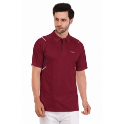Whitedot Omega Quick Dry Half Sleeves Polo T-Shirt - Maroon