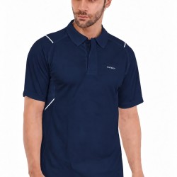 Whitedot Omega Quick Dry Half Sleeves Polo T-Shirt - Navy Blue