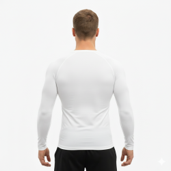 Whitedot Alpha White Long Sleeve Compression Top Whitedot Alpha White Long Sleeve Compression Top