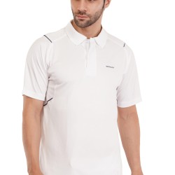 Whitedot Omega Quick Dry Half Sleeves Polo T-Shirt - White