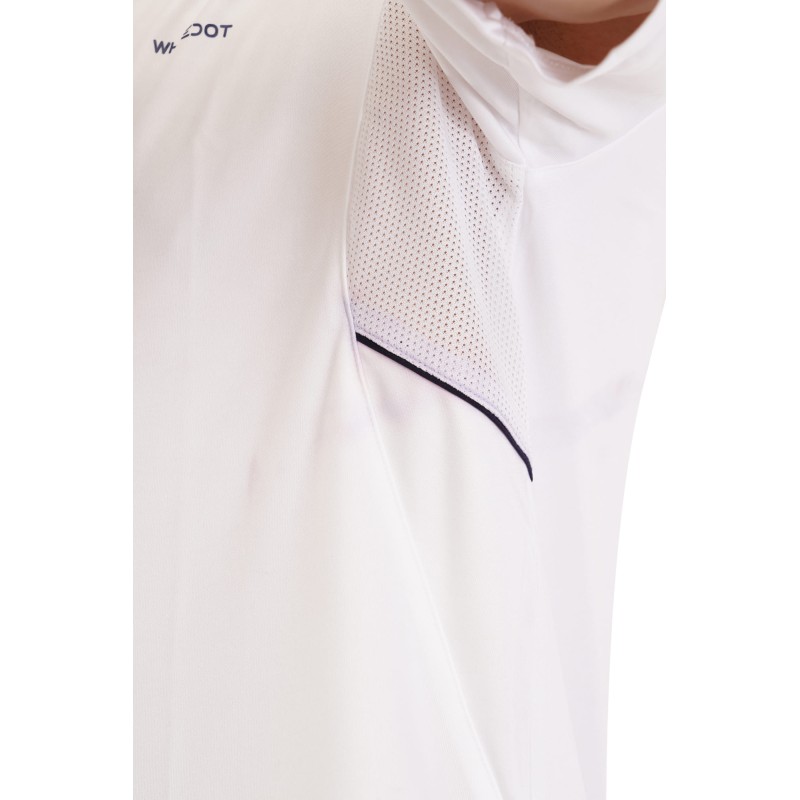 Whitedot Omega Quick Dry Half Sleeves Polo T-Shirt - White