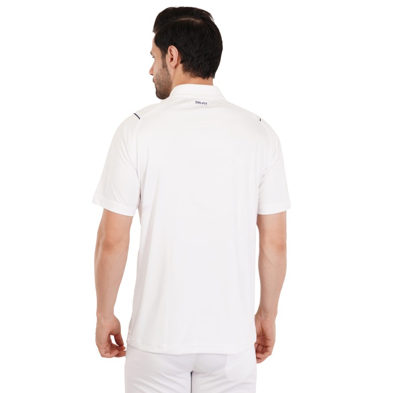 Whitedot Omega Quick Dry Half Sleeves Polo T-Shirt - White