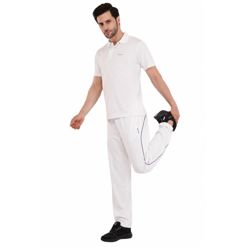 Whitedot Omega Quick Dry White Trouser Pants - White