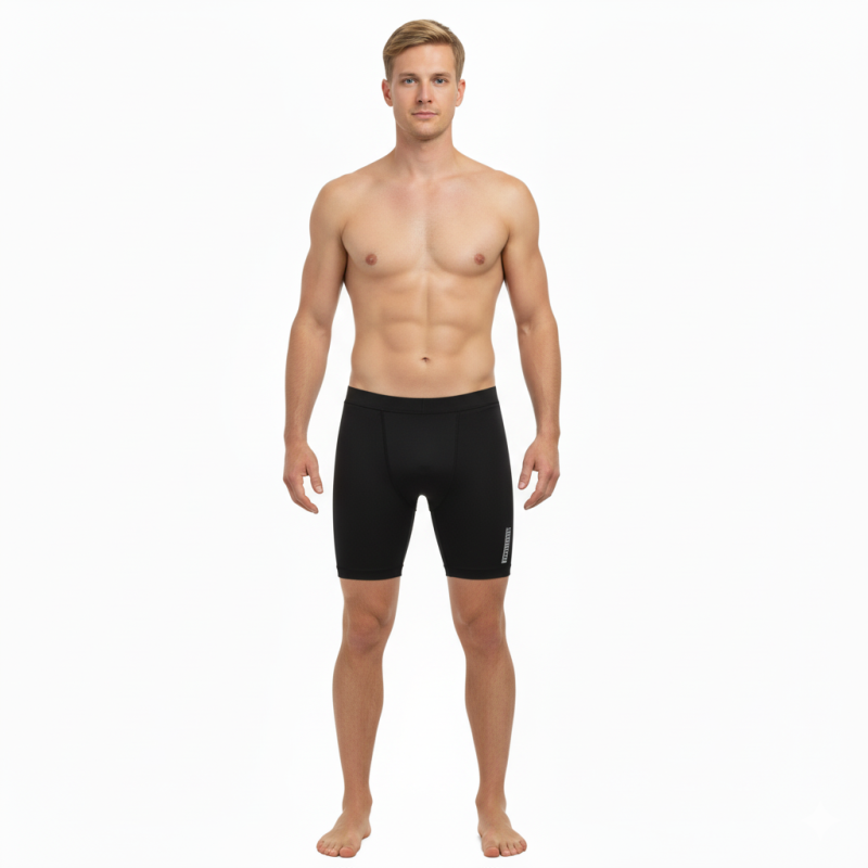 Whitedot Sigma Black Quick Dry Compression Shorts with Mobile Pocket