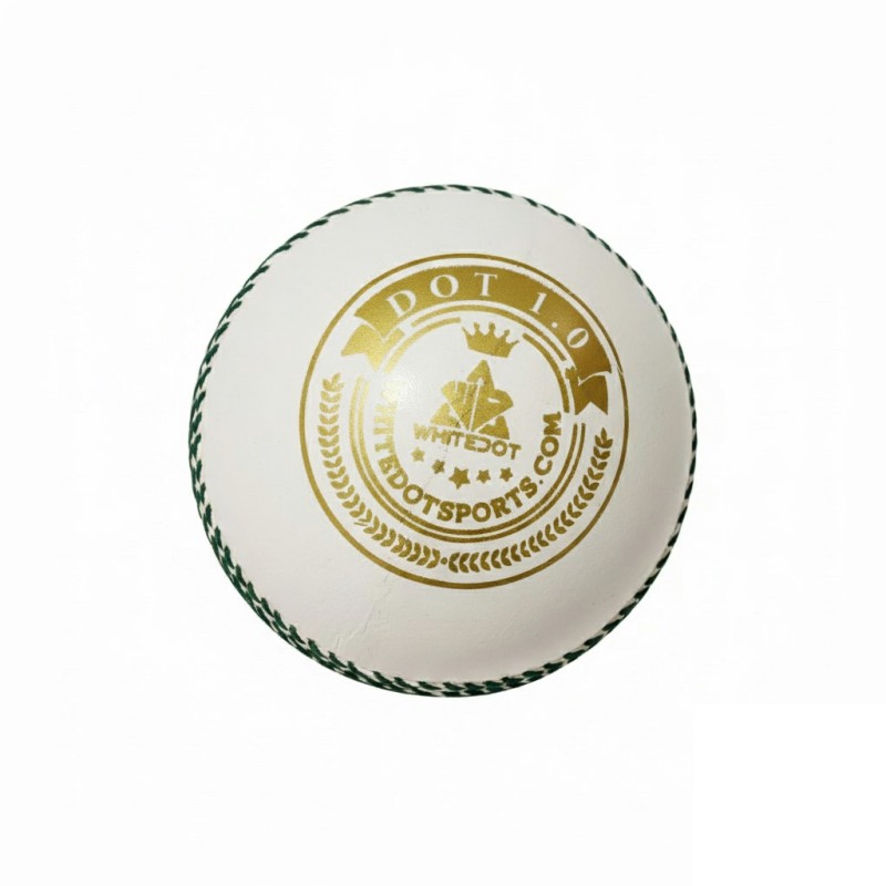 Whitedot Dot 1.0 White Cricket Leather Ball - 20 Over - Pack of 6