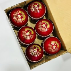 Whitedot Dot 1.0 Red Cricket Leather Ball - 20 Over - Pack of 6