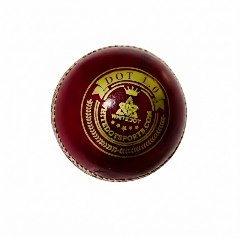 Whitedot Dot 1.0 Red Cricket Leather Ball - 20 Over - Pack of 6