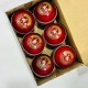 Whitedot Eleanor Red Cricket Leather Ball - 30 Over - Pack of 6