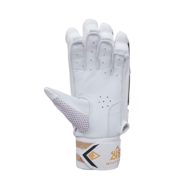 Whitedot Albatross Gold Players Cricket Batting Gloves - White Gold