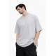 L Grey Drop Shoulder T-shirt