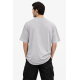 L Grey Drop Shoulder T-shirt