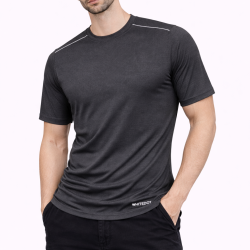 Whitedot FlexFit Round Neck Regular Quick Dry Training Sports T-Shirt - Dark Grey