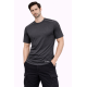 Whitedot FlexFit Round Neck Regular Dry Fit Gym Sports T-Shirt - Dark Grey
