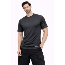Whitedot FlexFit Round Neck Regular Dry Fit Gym Sports T-Shirt - Dark Grey