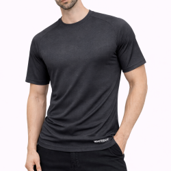 Whitedot FlexFit Round Neck Regular Quick Dry Training Sports T-Shirt - Dark Grey