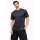 Whitedot FlexFit Round Neck Regular Dry Fit Gym Sports T-Shirt - Dark Grey