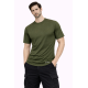 Whitedot FlexFit Round Neck Regular Dry Fit Gym Sports T-Shirt - Military Green