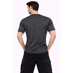 Whitedot FlexFit Round Neck Regular Dry Fit Gym Sports T-Shirt - Dark Grey