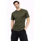 Whitedot FlexFit Round Neck Regular Dry Fit Gym Sports T-Shirt - Military Green