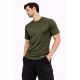 Whitedot FlexFit Round Neck Regular Dry Fit Gym Sports T-Shirt - Military Green