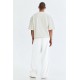 Whitedot Summer Loose fit Polyester Track Pants - White