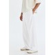 Whitedot Summer Loose fit Polyester Track Pants - White