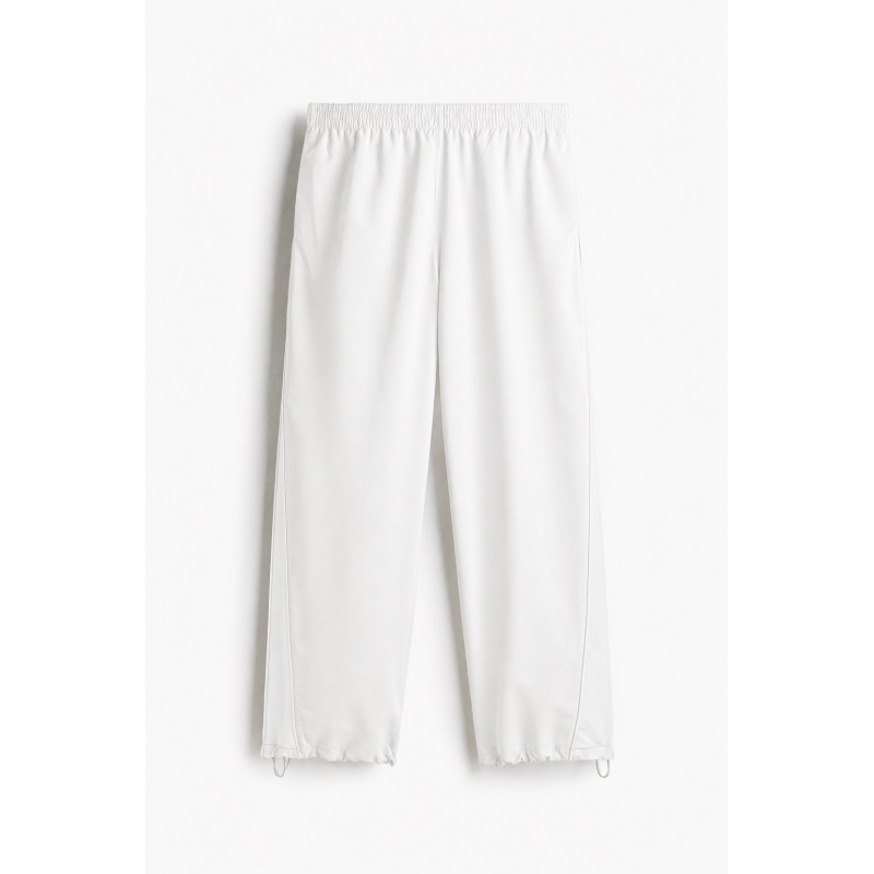 Whitedot Summer Loose fit Polyester Track Pants - White