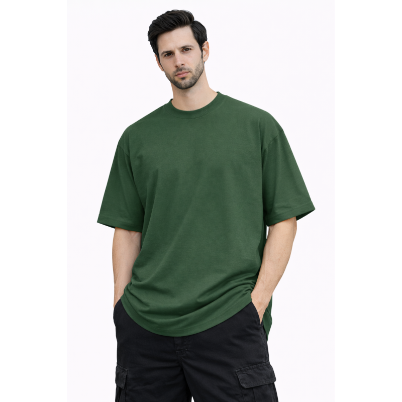 Green Drop Shoulder T-shirt