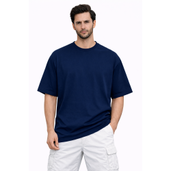 Navy Drop Shoulder T-shirt