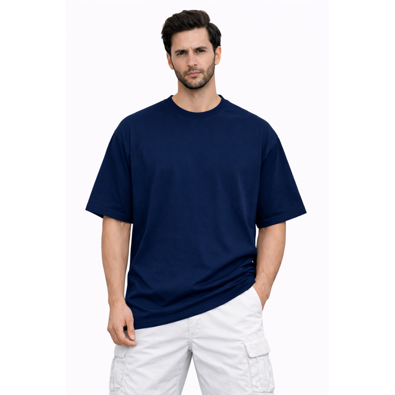 Navy Drop Shoulder T-shirt