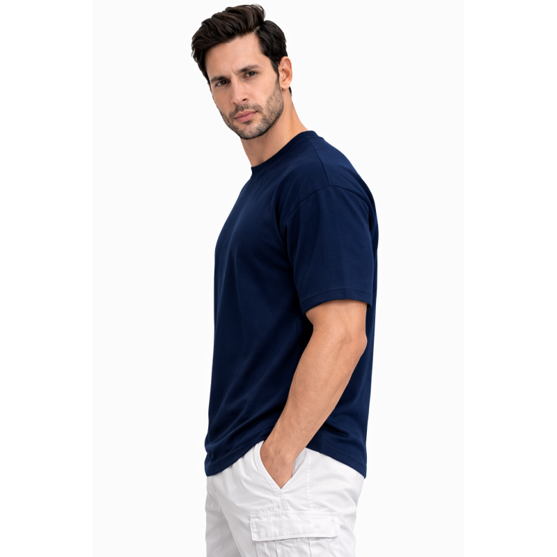 Navy Drop Shoulder T-shirt