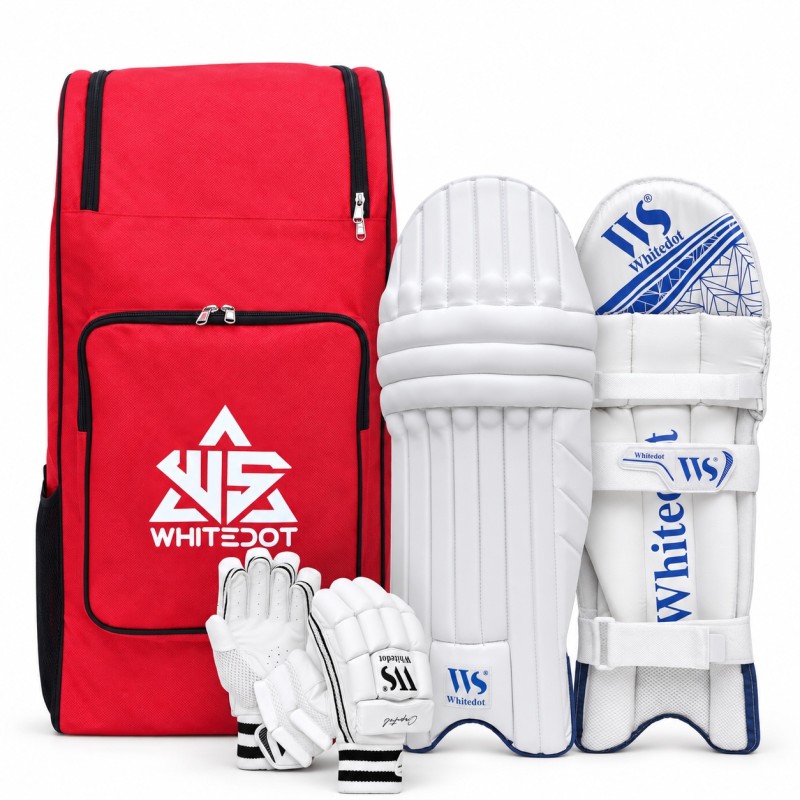 Whitedot Eleanor 3.0 Cricket Combo Kit with Elite Red Kitbag