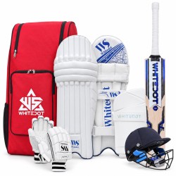 Whitedot Eleanor 6.0 Kashmir Willow Cricket Combo Kit with Elite Red Kitbag