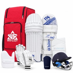 Whitedot Eleanor 7.0 Complete Cricket Combo Kit with Elite Red Kitbag