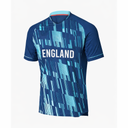 England Blue 2022 ODI World Cup Half Sleeves Cricket Fan Jersey - 100% Dryfit Polyester - With Name Personalization