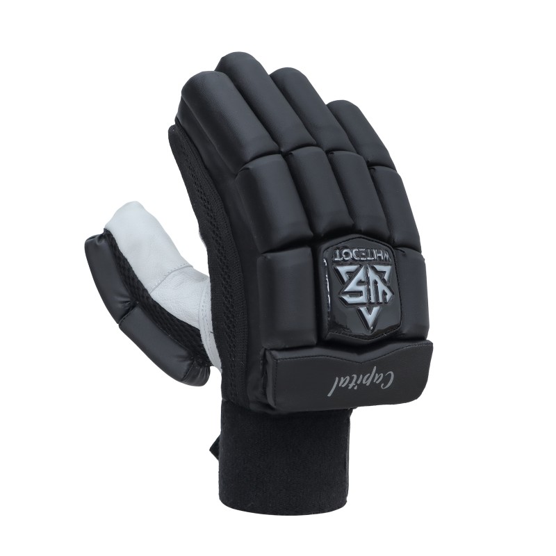 Whitedot Capital Black Cricket Batting Gloves
