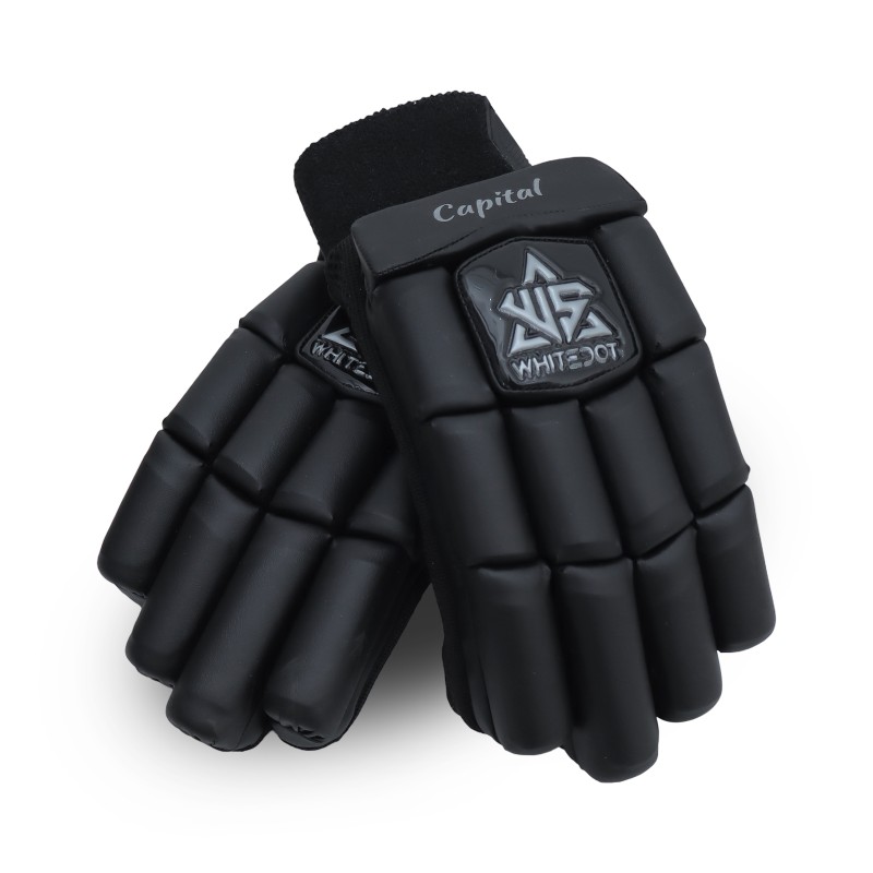 Whitedot Capital Black Cricket Batting Gloves