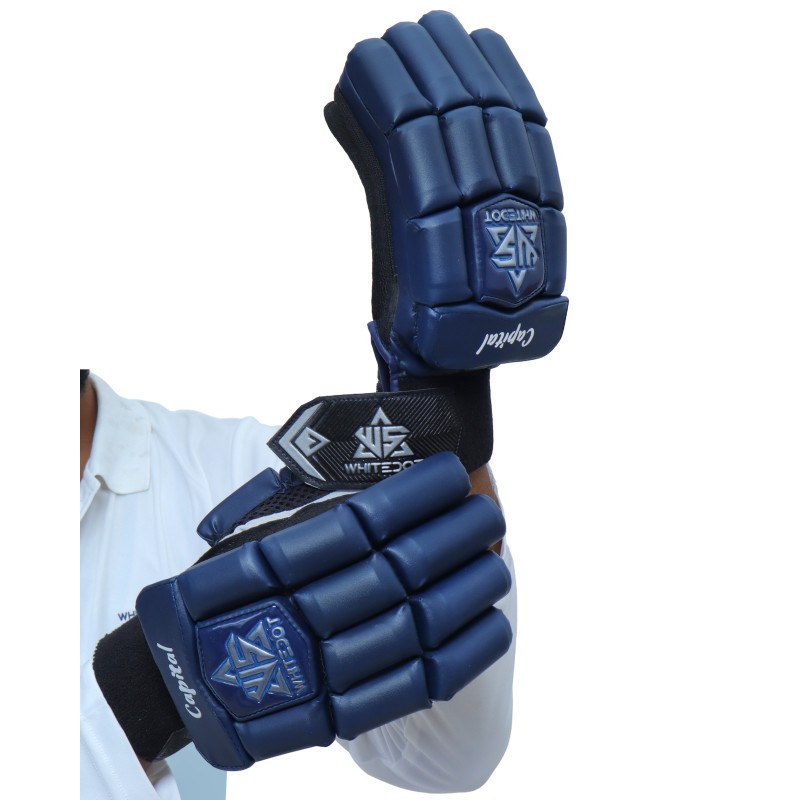 Whitedot Capital Navy Blue Cricket Batting Gloves