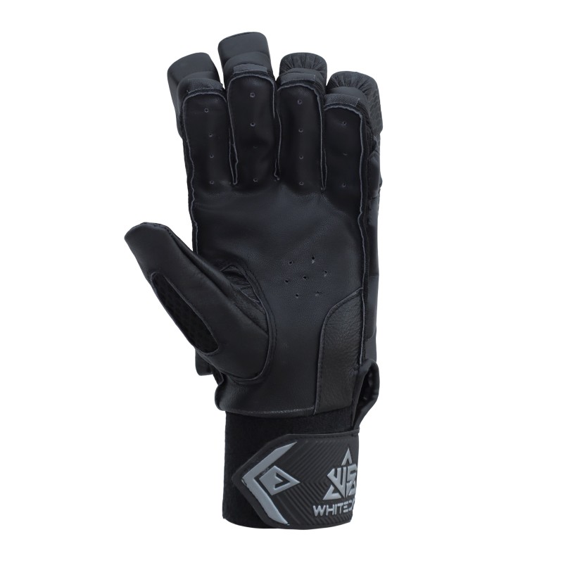 Whitedot Egret Black Cricket Batting Gloves