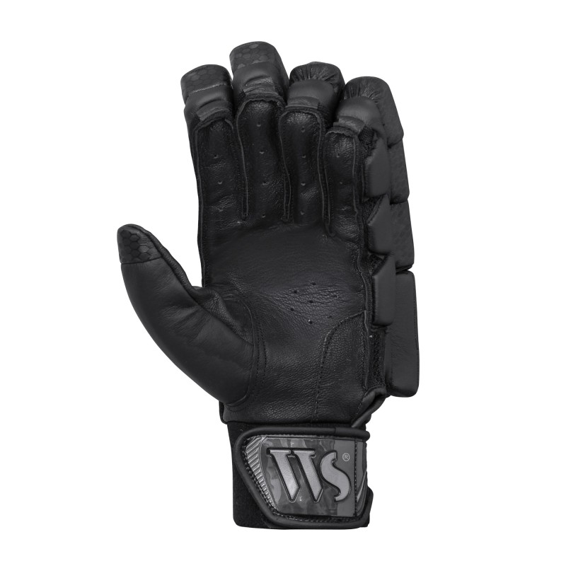 Whitedot Egret Black Cricket Batting Gloves