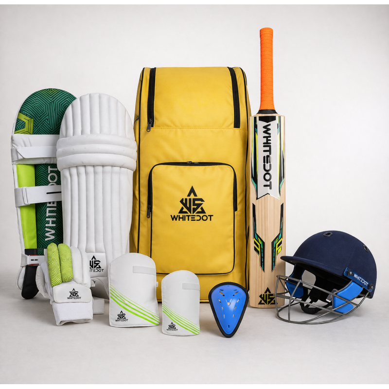 Whitedot Elite Kashmir Willow Cricket Combo Kit Whitedot Elite Kashmir Willow Cricket Combo Kit