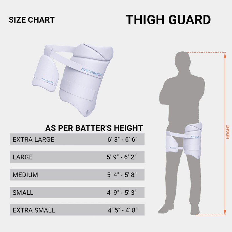 Whitedot HDF Moulded Cricket Single Thigh Guard